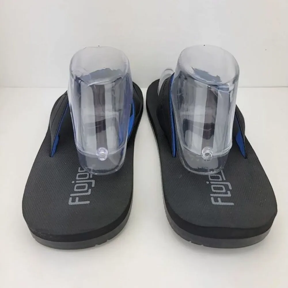 Flojos Mens Size 11 Black Thong Comfort Flip Flop Sandals